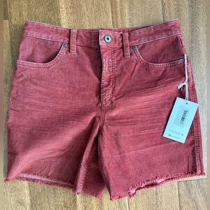 Carve Designs 6” Oahu corduroy short size 6 dark coral NWT